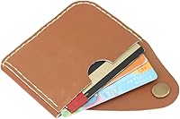 Vista 65 de Leather Card Holder Wallet, Compact Design with Slots for Cards and Cash (light brown)