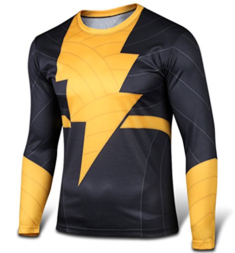 Carin Men's Shazam The Flash Black Adam Long Sleeve T-Shirt