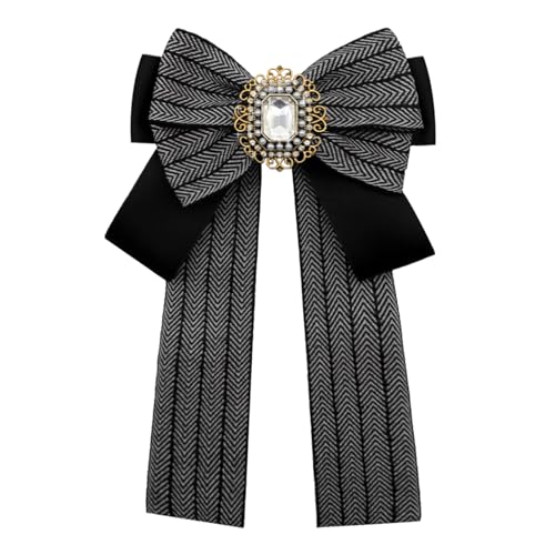 Image of Womens Bow Tie Adjustable Rhinestone Bowtie for Women Ladies Girls Pre-tied Womens Tie for Shirt Suit Uniform