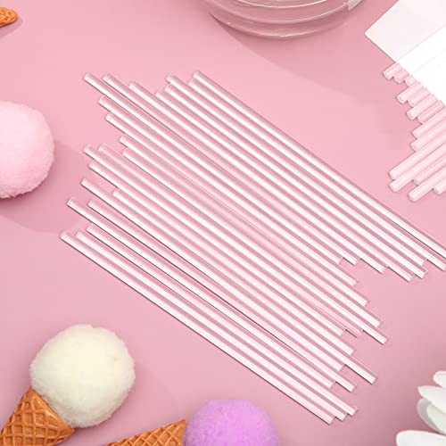 Image of Vicenpal 120 Pcs 4 Inch Clear Acrylic Rods 3 mm Plant Stakes Acrylic Dowel Rods Plant Support Stakes Round Strip Sticks for Party DIY Crafts Decorations Gardening