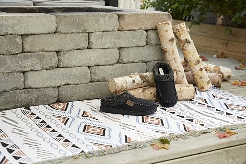 Image of Dearfoams Men's Brendan Indoor /Outdoor Breathable Memory Foam Clog House Shoe with Wide Widths Slipper
