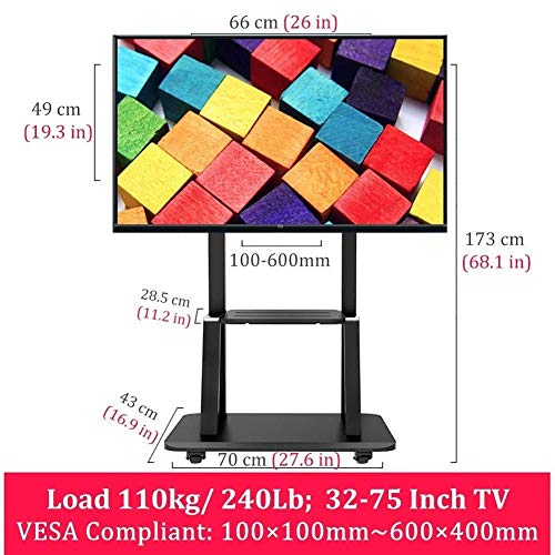 Soporte móvil universal para TV de 32 a 75 pulgadas miniatura 2