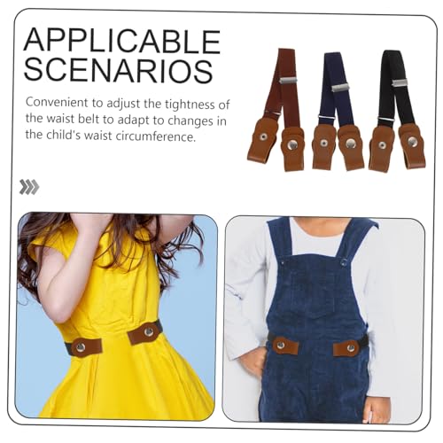 3pcs Elastic Waist Belts Stretchy Dress Belts for Boys Solid Color Waist Straps for Casual and Formal Wear4