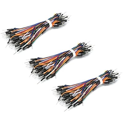 JESSINIE Pack of 3 Set 65Pcs Solderless Flexible Breadboard Jumper Wires Connecting...
