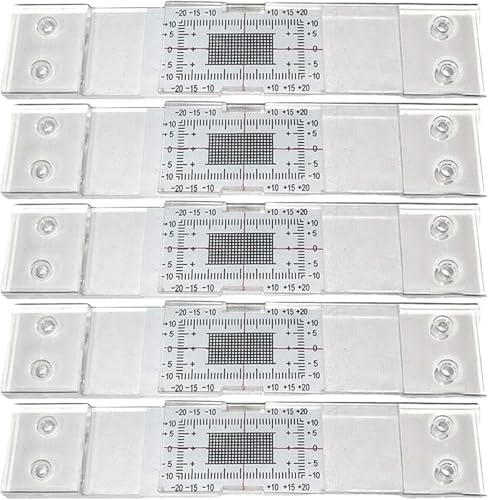 Fisurometro Monitoreo De Grietas - 5Piezas Monitor De Grietas Acrílico, Regla Medicióngrietas, Dispositivo Medición La Anchura Lasgrietas, Regla Des Espacios Precisa Para DetectarGrietas Y Deformacion