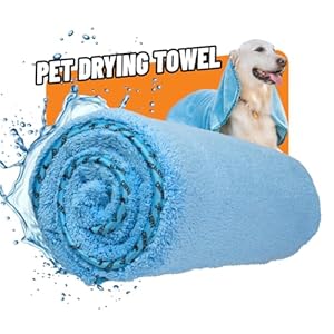 Furrocious Super Absorbent, Ultra Soft Microfiber Pet Towel for Drying & Grooming Dogs, Cats & More by Chemical Guys, Blue (25 inches x 36 inches) PCS1996 – Pet Blanket, Pet Bed Topper