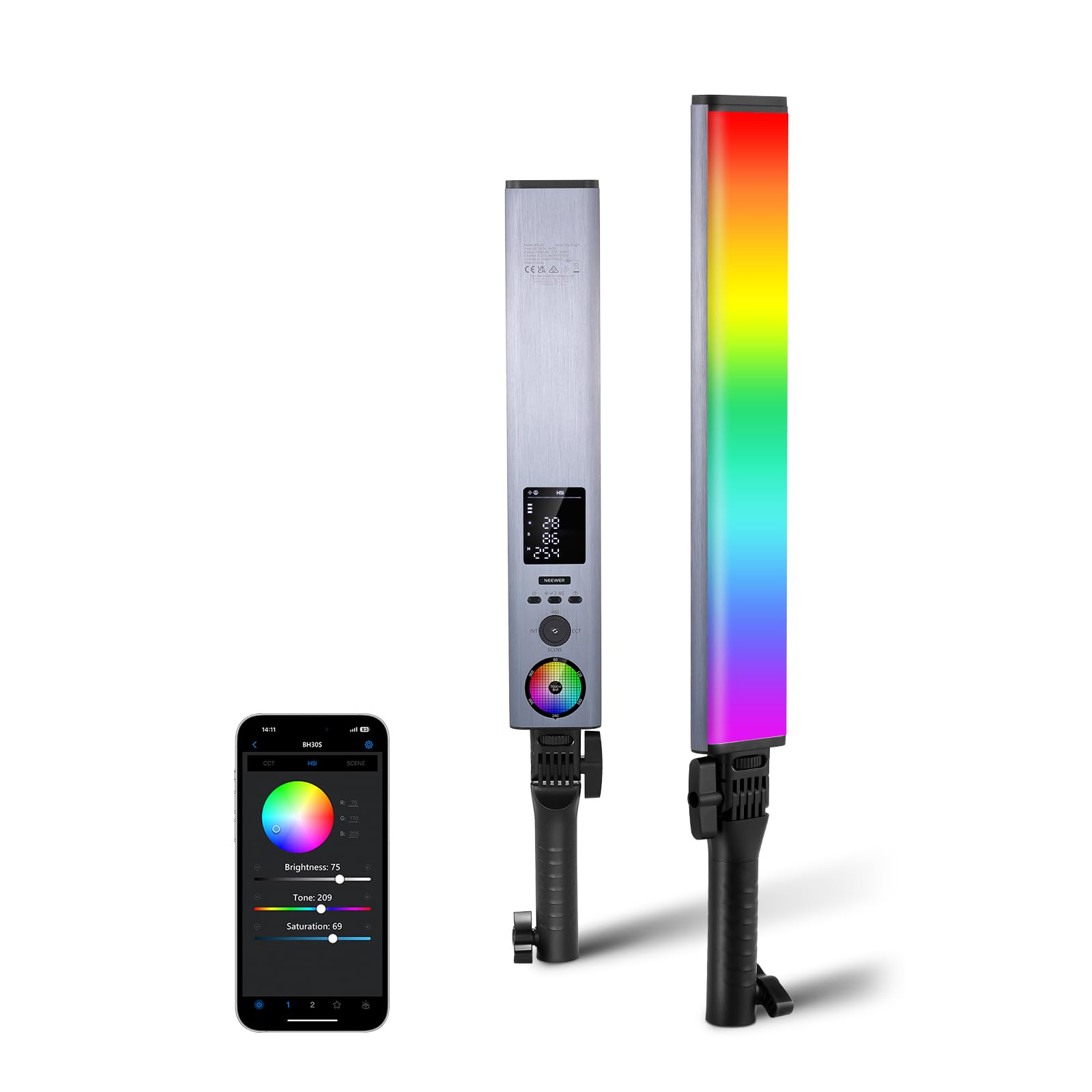 Amazon | NEEWER RGBスティックライト チューブ型撮影ライト 2.4G/APP