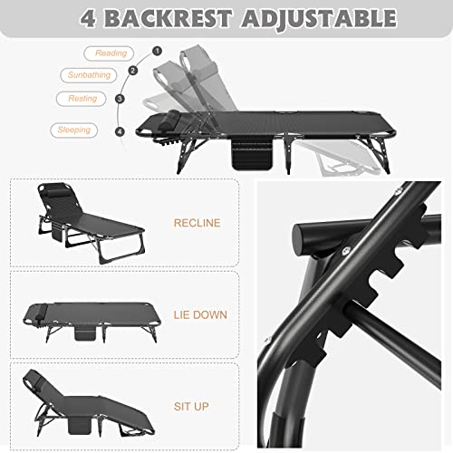 Image of ABORON Camping Cot for Adult Extra Wide, Heavy-Duty 1200D Oxford Cot for Sleeping, Portable Folding Camp Bed with Mat
