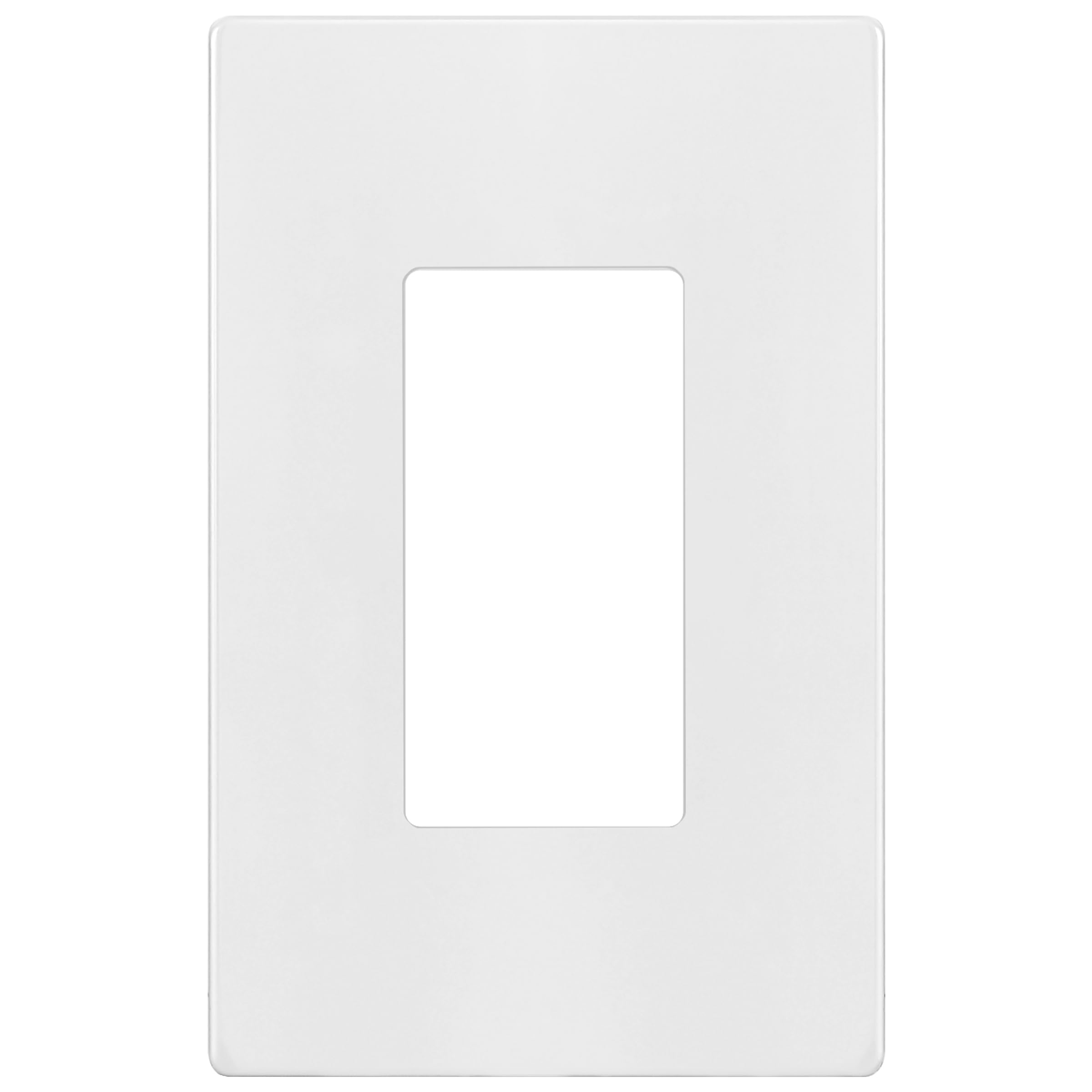 ENERLITES Screwless Decorator Wall Plate Child Safe Outlet Cover, Gloss Finish, Medium Size 1-Gang 4.88" H x 3.11" L, Unbreakable Polycarbonate