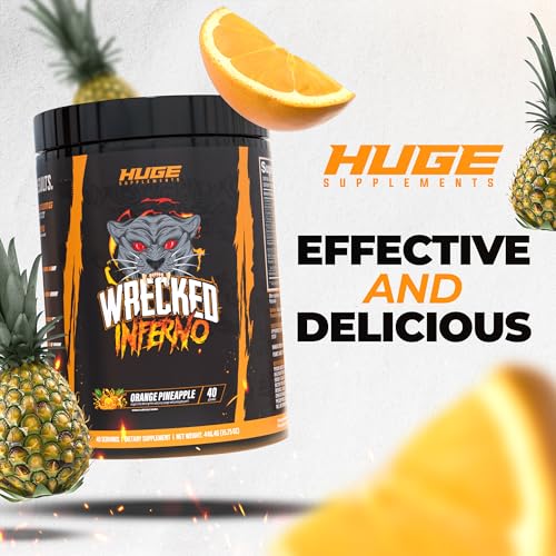 Image of Wrecked Inferno - Thermogenic Pre Workout For Men & Women, Increase Energy, Boost Thermogenesis & Metabolism, Enhance Exercise Performance - Contains L-Citrulline, L-Carnitine, Beta-Alanine & More