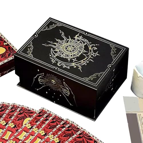 de tarot | Organizador ergonómico ligero con tapa magnética, de cartas de tarot, para joyas al aire libre, recuerdos, meditación, adivinación, jugar, oráculo, fiesta familiar, viajes