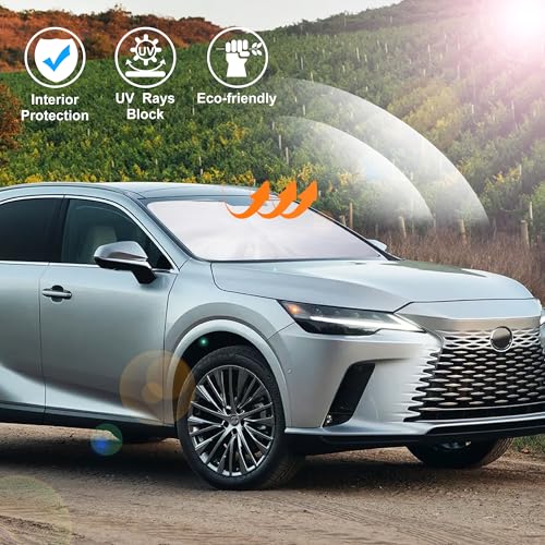 Image of Windshield Sun Shade Front Window Sunshade Sun Blocker Fit for 2023 2024 2025 2026 Lexus RX Accessories Keep Car Interior Cool