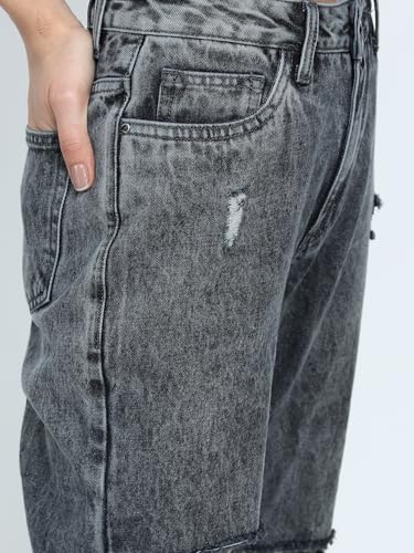 Image of Tokyo Talkies Women's Straight Fit Cropped Jeans| Mid-Rise| Jeans Pant