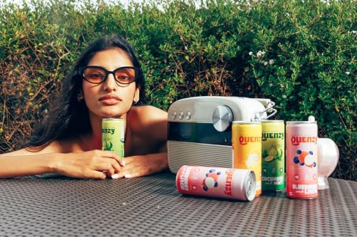 Image of Quenzy Prebiotic Soda Variety Pack - Mixed Flavours (Pack of 6 x 250ml) | 5g Prebiotic Fibre for Gut Health | Low Calorie Soda (<15 kcal) | No Added Sugar | Zero Preservatives | Healthy Sparkling Drink