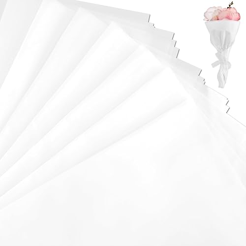 Luter 50 hojas de papel de seda sin ácidos, 20 x 30 pulgadas, blanco, perfecto para envolver regalos, proteger documentos y ropa, almacenar fotos