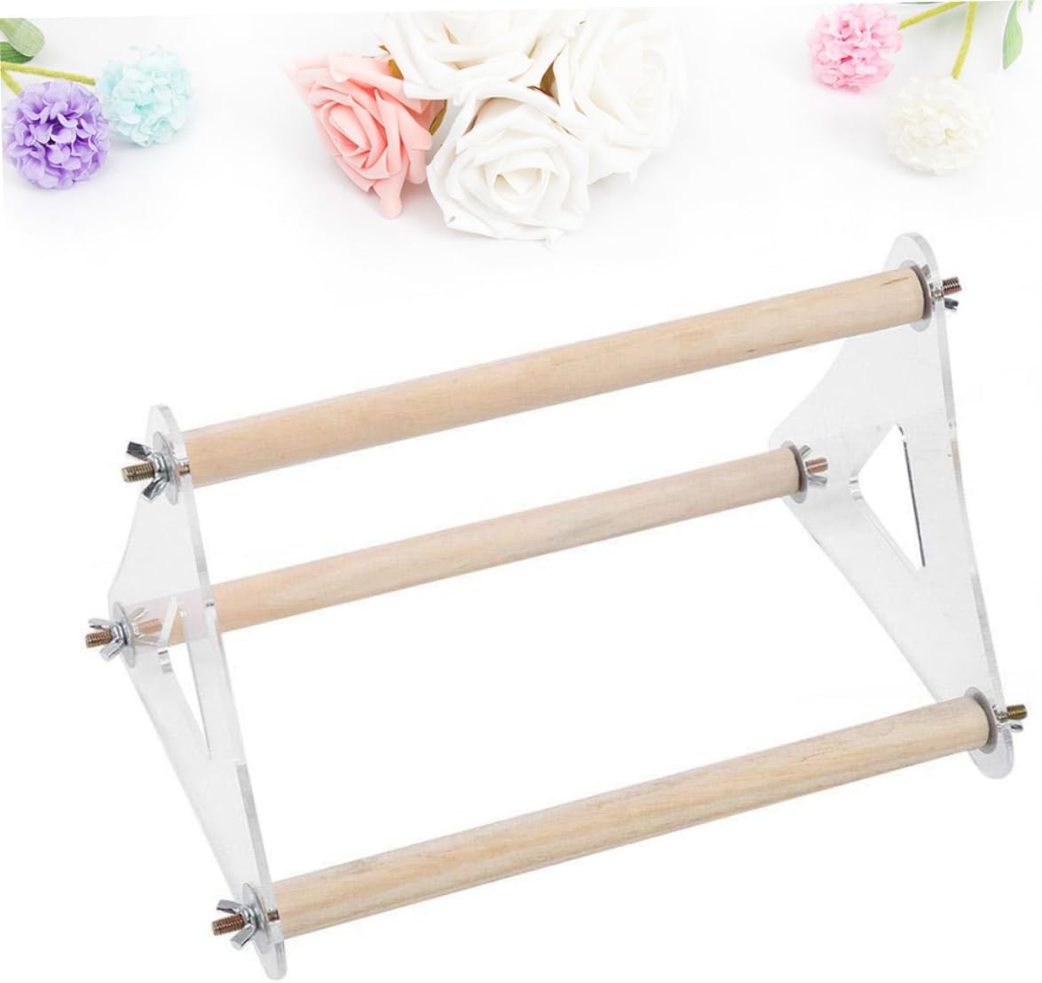 balacoo 3pcs Parrot Playstand Toy Medium Birds Wooden Bird Stand Parrot Ladder for Cockatiels Parakeets
