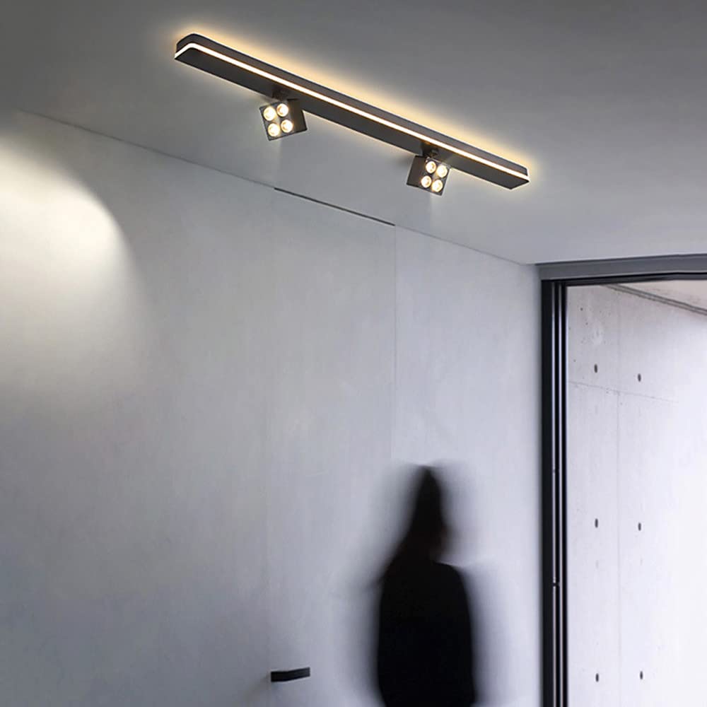 Wewnętrzny natynkowy LED regulowany reflektor sufitowy, lampa sufitowa na szynie kuchennej, stałe oświetlenie, kierunkowe światła punktowe, lampy akcentujące do przedpokoju i salonu - jeden kolor - 2