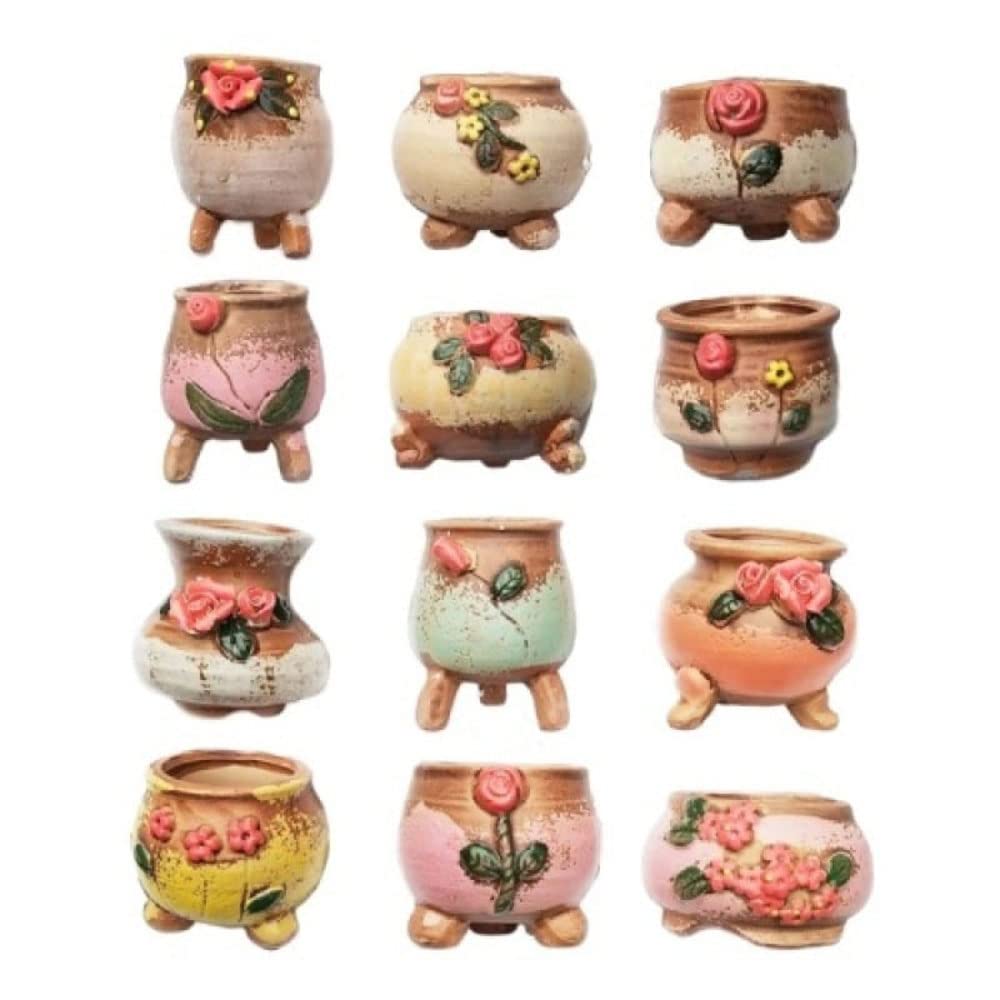 Amazon.co.jp: BAGGEN 植木鉢 12個 セット 可愛い 塗り絵 プランター