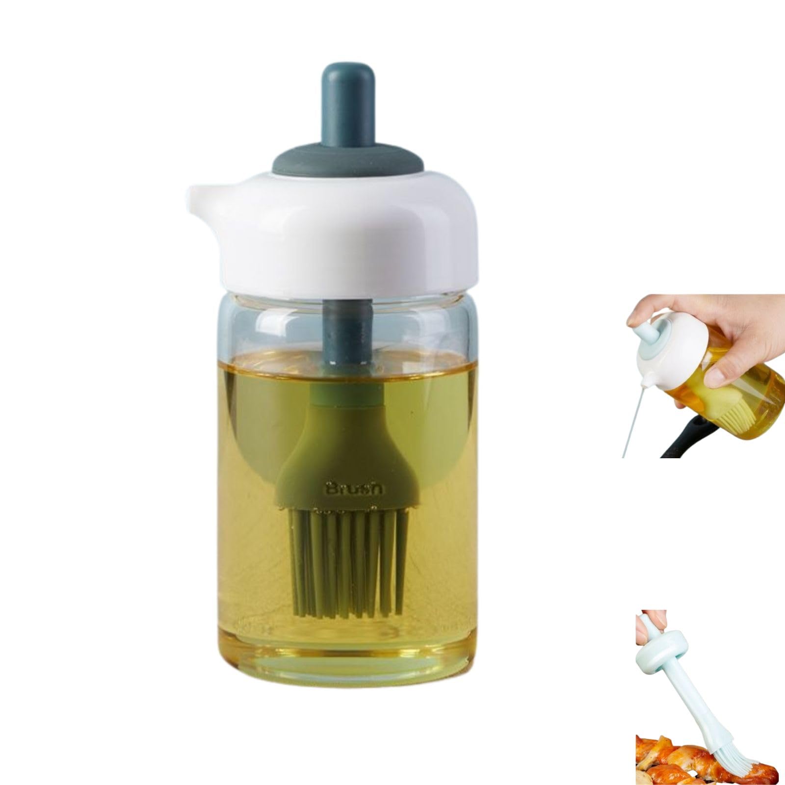 オイルディスペンサー ブラシ付き ガラスオリーブオイルディスペンサー 2イン1 Amazon.co.jp: オイルボトル 内蔵オイルブラシ付き 2個 ガラス
