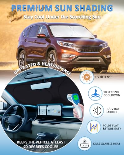 Image of Sun Shade for Honda CRV 2012-2016 Windshield Sunshade Sun Visor