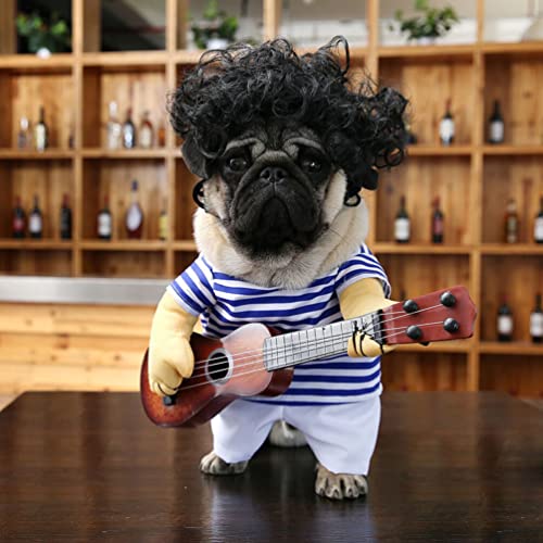 Disfraz de guitarra para perro tamaño M ibasenice miniatura 6
