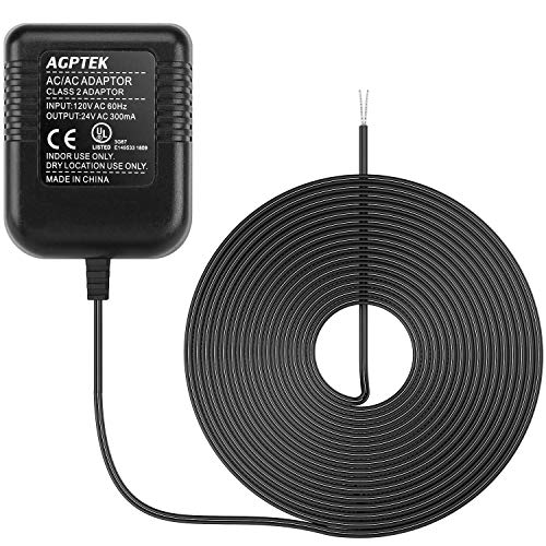 24 Volt Transformer, AGPTEK 26FT C Wire Power Adapter for Thermostats, Compatible