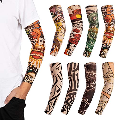 MOOKLIN ROAM Mangas Tatuajes, 8 PCS Tatuaje Temporal Brazo Medias Mangas para...