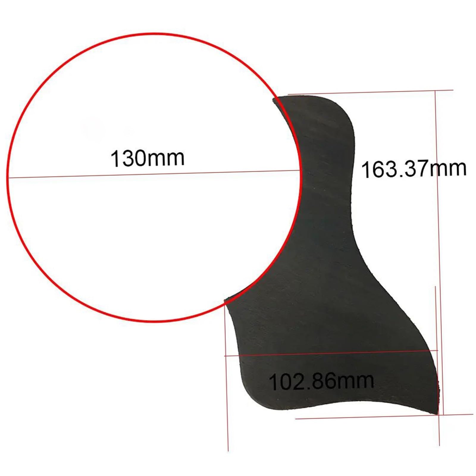 Uniwersalna osłona pickguardu do gitary akustyczne Soild Rosewood Acoustic Guitar Pickguard do instrumentów folkowo klasycznych