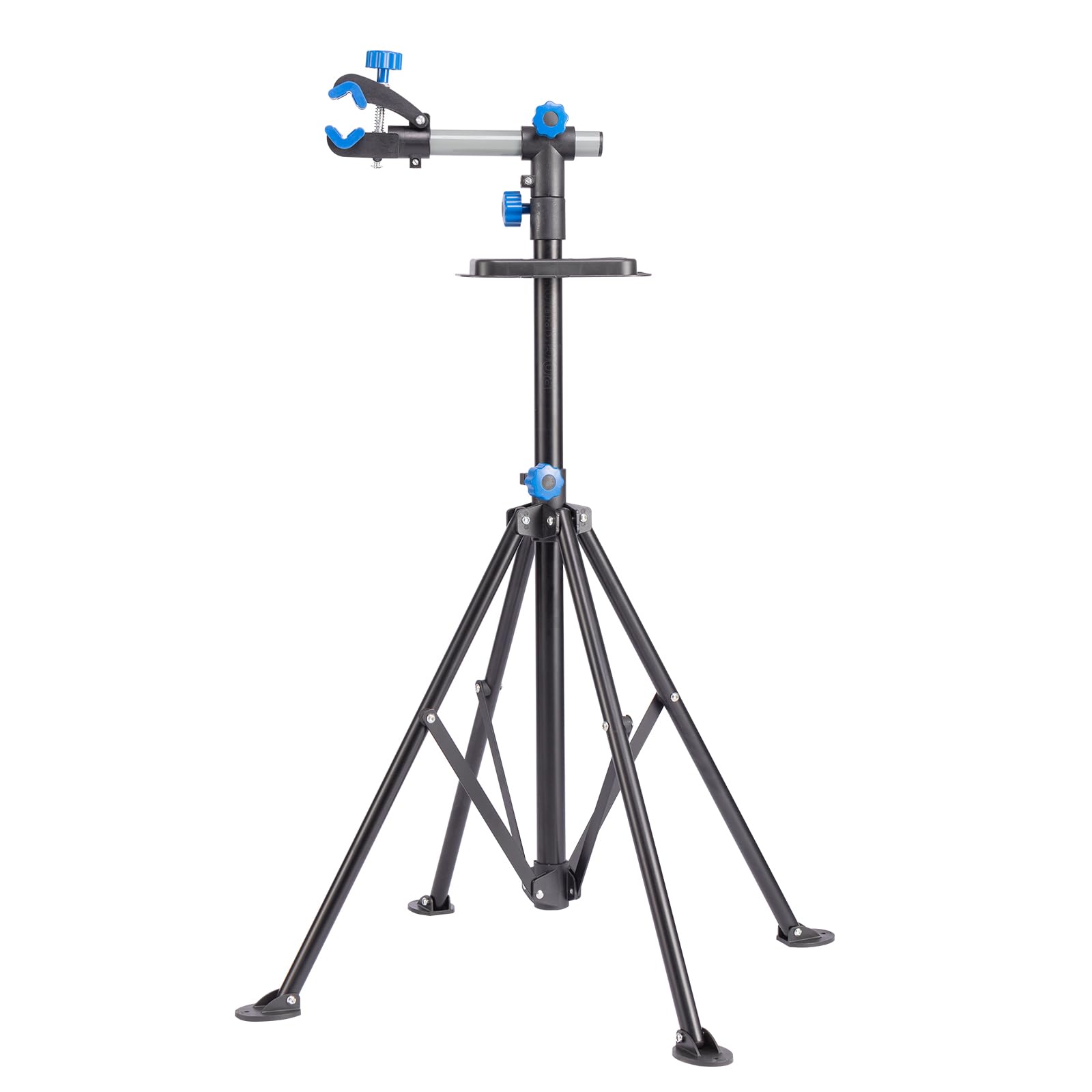 ROCKBROS Cavalletto Manutenzione Bici, Supporto Riparazione Biciclette Pieghevole con Vassoio, Rotazione a 360°, Altezza Regolabile, Portata Max 30 kg, per MTB, E-Bike