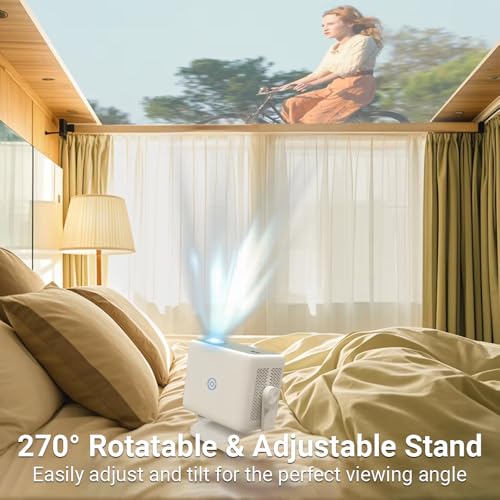 Image of XElectron Luminex Whale TV Projector 4k Ultra HD, Netflix, Prime, 1080p Native, Android 13, WiFi, 16000 Lumens, Smart Mini Projector for Room, Portable Home Cinema, Built-in Apps, 250 inch Display