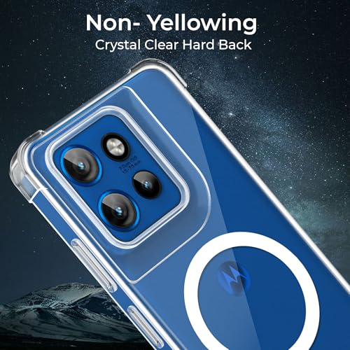 Image of A rtistque Clear Back Cover Case for Motorola Moto Edge 50 Neo 5G Compatible with Mag-Safe| Acrylic | Transparent Case | Stylish Protective Design | Moto Edge 50 Neo Back Cover - Transparent