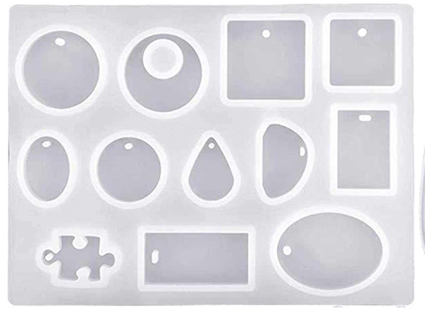 RKPM HOMES Resin Molds I Silicone UV Epoxy Deep Casting Jewelry Mould I for Homemade DIY Art Crafts Pendant, Earring Keychain Charm, Bracelet Gift Making Tools – 12 Cavity-picture-36