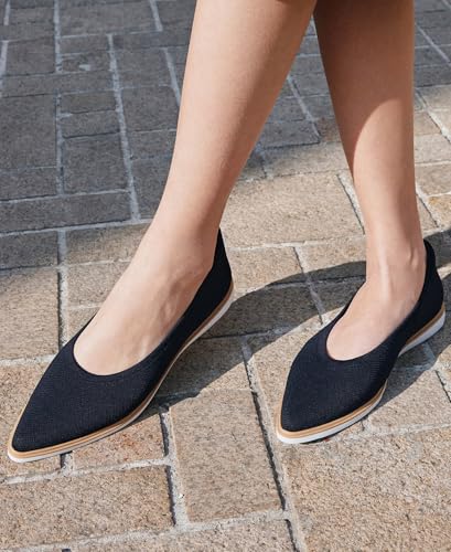 OMLISHZTY Women's Flats Pointed Toe Business Shoes Lightweight Office Work Flats4