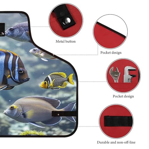 Delantal de trabajo Different Fish con bolsillos y ajuste miniatura 3