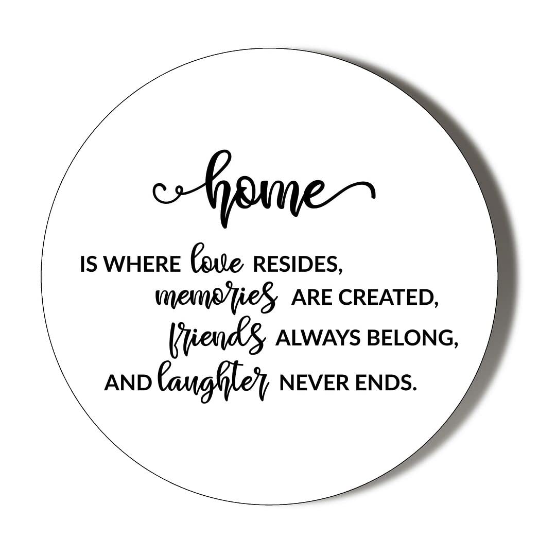 Gift Insanity White Home Is Where Love Resides 38Mm Round Fridge Magnet