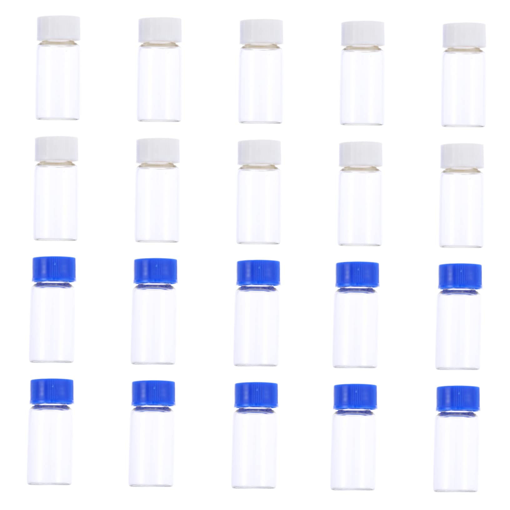 PRETYZOOM 5ml Acid Alkali Resistant Glass Bottles Liquid Seal Mini Sample Bottles for Hospital