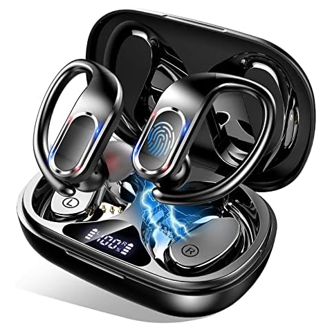 Ordtop Wireless Earbuds, Wireless Headphones Running Bluetooth 5.3 Headphones with Dual Mic Cover