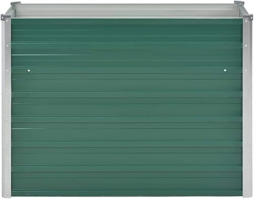 Miniatura 24 de Cama elevada de acero galvanizado, maceta elevada para jardín, para exteriores, perfecta para verduras, flores, hierbas, plantas, 39.4 x 15.7 x 17.7