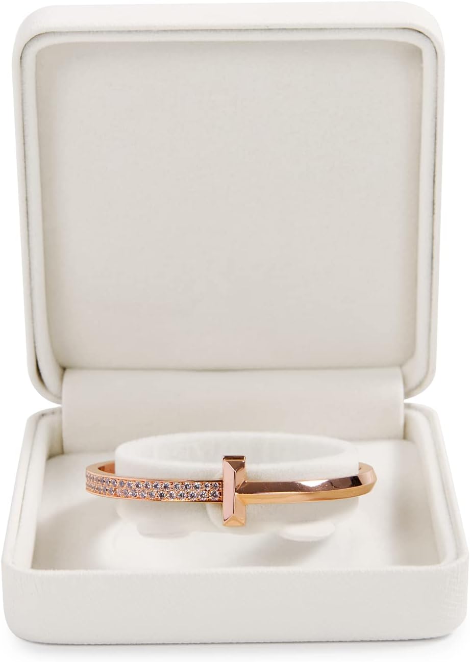 White PU Leather Bracelet Gift Box Jewelry Bracelet Bangle Packaging Case Box