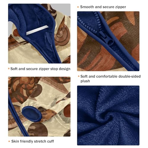 Snail Pattern Print with Spirals Toddler Fleece Jacket Girl Boys Hooded Fleece Jacket Coat Warm Outwear Zip-up 3-10T3