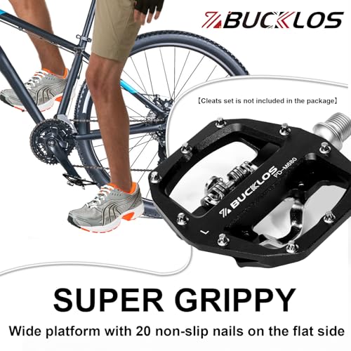 BUCKLOS Dual-Sided MTB Clipless Pedals