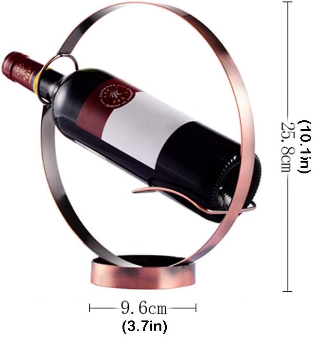 Wine Rack Tabletop Wine Rack Simple Wrought Iron Circular Ring Red Wine Decoration Shelf Creative Living Room Artwork Wine Bottle Rack Wine Bottle Holder (Color : B) (1)