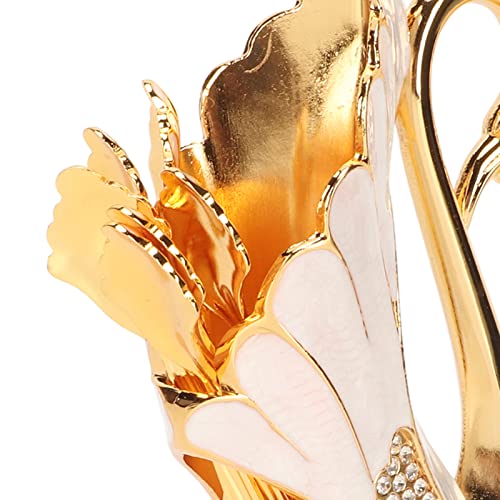 Gloglow Swan Base Holder, Innovative Gold Smoother Edges Swan Base Holder Coffee Dinnerware Set With Forks Spoons For Bistros Bars Amily (Golden White Spoons) #TOP7