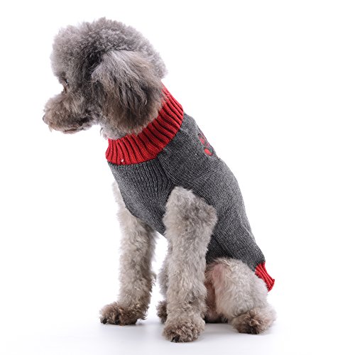 HRTTSY Weihnachten Hundepullover, Winter Warmer Hund Katze Pullover Kleidung Haustier Mantel Kostüm Welpenpullover Pullover Bekleidung für kleine mittelgroße Hunde Großer Hund Haustierpullover