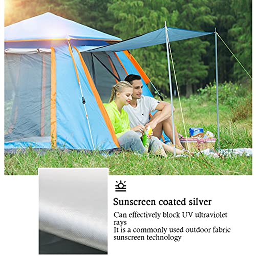 Carpa impermeable para 3 personas camping familiar verde miniatura 4