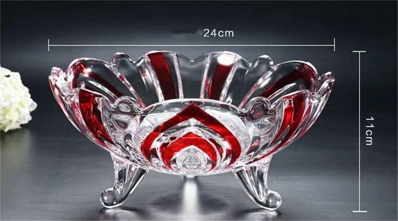 Miniatura 2 de ZHUHW - Plato de frutas de cristal con frutos secos y frutos secos plato de pies altos regalo de boda adornos de mesa color E tamaño 94 x 43in