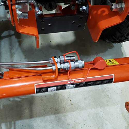 Image of 1 /2 inch SAE (3 /4 inch-16 O-Ring Boss) Thread,1 /2 inch Body Flat Face Hydraulic Coupler | 1 /2in SAE Thread + 1 /2in Body, Skid Steer Bobcat Flat Face Hydraulic Quick Connect Couplers,w /Dust Caps