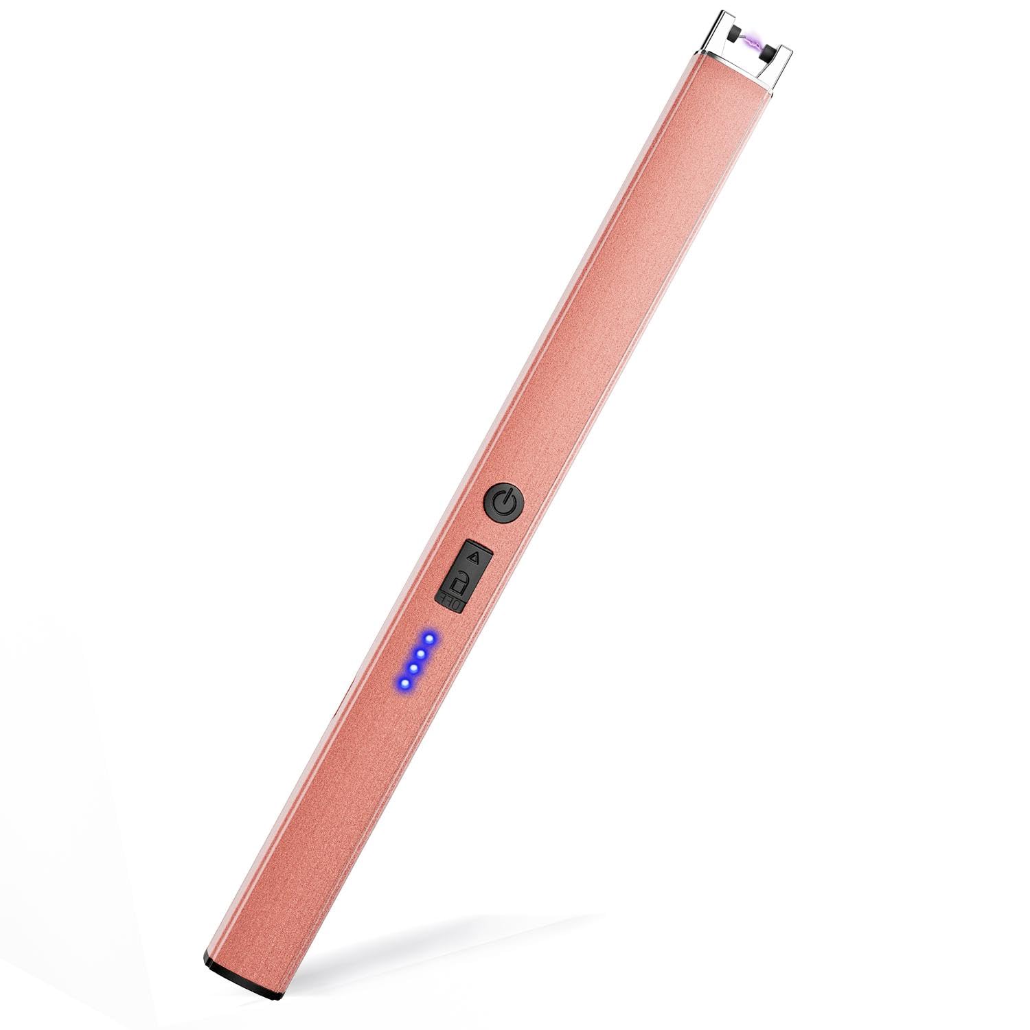 Candle Lighter Windproof Electric Lighter with Safety Lock USB Type-C Rechargeable Led Display Lighters for Candle BBQ Camping