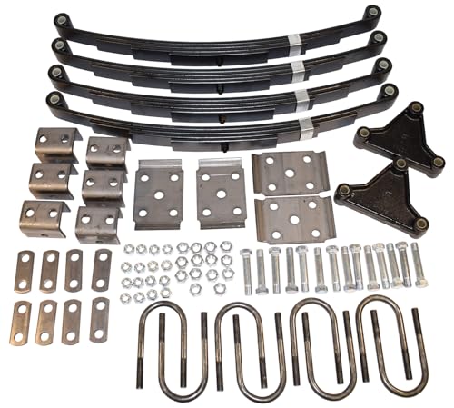 Rigid Hitch 3,500 lbs. Trailer Axle Suspension Kit for Tandem Axle Trailer (Leaf Springs, Hanger & U-Bolt kit)