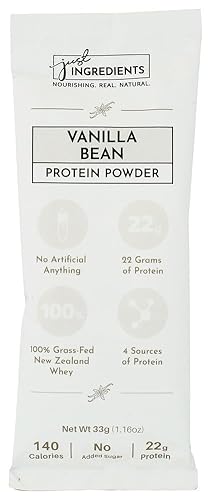Just Ingredients Vanilla Bean Whey + Plant Protein SGL, 1.16 OZ
